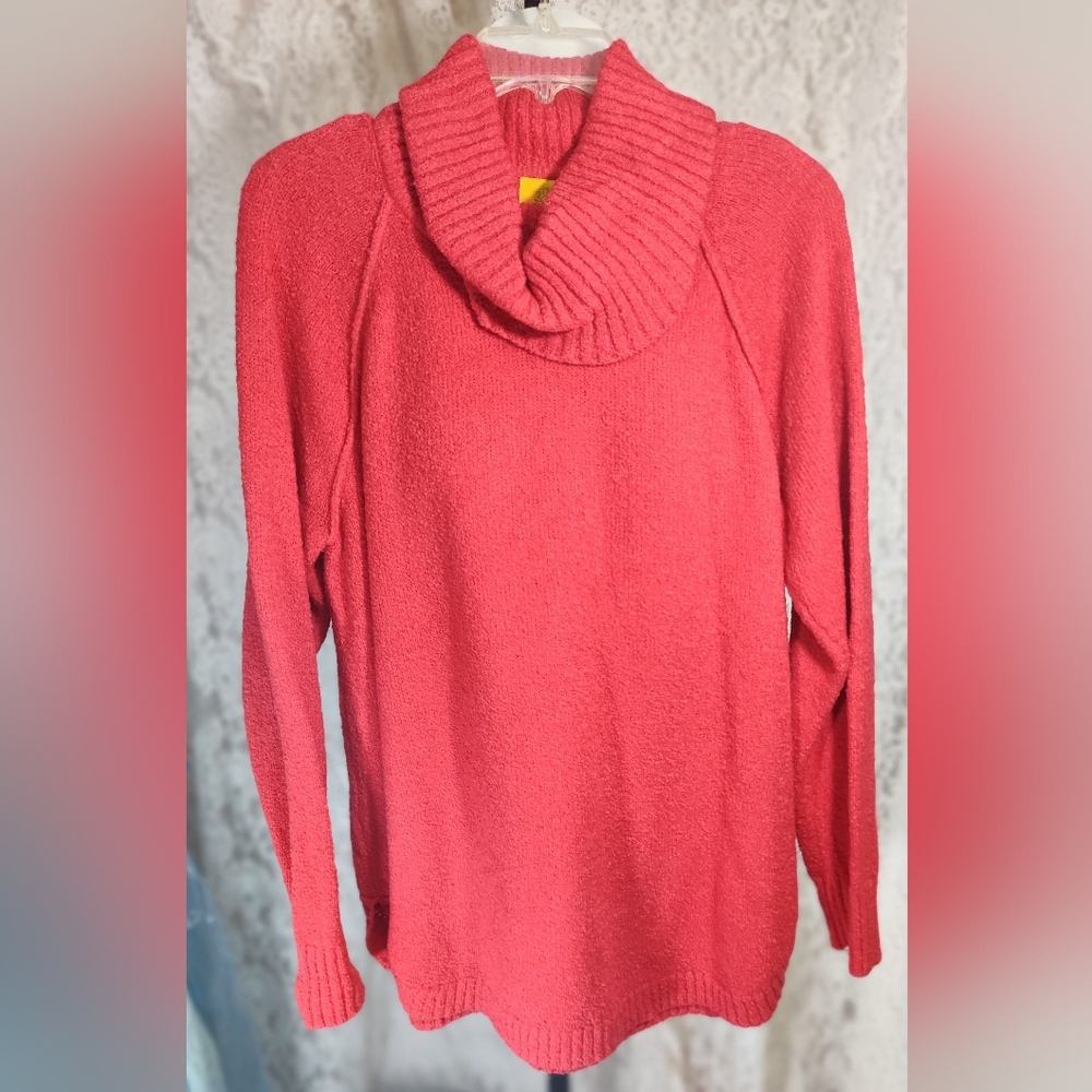 Ruby Rd Cozy Red Cowl Neck Sweater